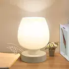 Touch Bedside Table Lamp, 3 Way Dimmable Bedside Lamp with White Opal Glass Lamp