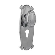 0886E Door Knob Bungalow Euro Pair Chrome Plated H197xW68xP60mm