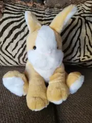 Bunny HALLMARK 12”Plush Rabbit Tan Brown Pink Nose Plush Stuffed Toy