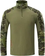 [HanzhuoLG] Men Tactical Tshirt Frog Clothing G3 Military Tops Cargo Outdoor Army Tees Offroad Man Clothing Baggy Long Sleeve Tshirt for Men's Green CP XL