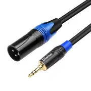 3.5mm to XLR Cable, Unbalanced 1/8 inch Mini Jack TRS Stereo Male to XLR Male