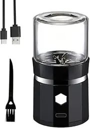 MOUNAY Mini Electric Grinder Portable Vanilla Grinder USB Rechargeable with a Cleaning Brush for Herb Tea Rosemary