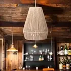 Weave Rope Lampshade Dustproof Lamp Shade for Dining Table Farmhouse Home