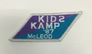 PATCH GSA Girl Scouts Kids Kamp '87 1987 McLeod Purple Blue