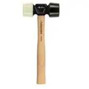Husky Soft Face Mallet 24 oz Sturdy Hickory Handle 2-Sided Forged Carbon Steel