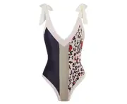 Women's one-piece swimsuit slimming vintage foreign trade strapping swimsuit