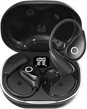 Xmenha Over The Ear Open Ear Earbuds Headphones Wireless Bluetooth Sports Workout Outer Outside Air Bone Conduction Around Ear Wireless Earbuds Running Out of Ear Headphones with Ear Hooks