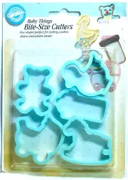 Wilton Bite Size Baby Things Cookie Cutters - Bottle Bear Stroller Ducky Horse