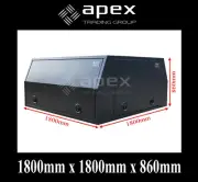 BRAND NEW CANOPY TOOLBOX BLACK ALUMINIUM TOOL BOX -UTE TRUCK STORAGE -AC1800FPBL