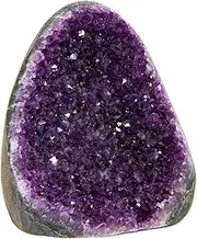 Extreme Rocks & Fossils Amethyst Cluster - 1 to 1.5 lb. Cluster with Polished Edges. Powerful, Deep Purple Crystals. Geode from Uruguay