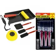 11 x Paint Brushes Flat Wall Craft Art DIY Home Value Oil Watercolour Furniture