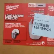 5pk Milwaukee Gray Face Shield Replacemnt Lens Full Face Shield No Brim Helmet