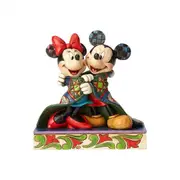 Disney Traditions Mickey & Minnie Mouse Warm Wishes Christmas Blanket Jim Shore Figurine