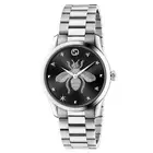 New Gucci G-Timeless Black Bee Dial Stainless Steel Watch YA1264136