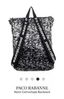 NIP PACO RABANNE Phantom Camo Backpack Travel Bag Tote Duffel BLACK MULTI