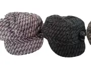 Ladies Chic Trendy Flapper Newsboy Cap Hat Visor Vintage Retro Tweed Houndstooth