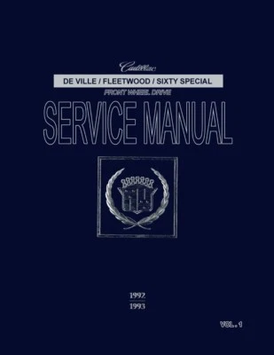 1992 1993 Cadillac Deville Fleetwood Shop Service Repair Manual Engine Wiring OE (for: Cadillac)