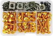 Body Screws Nut Fairing Protector Bolt Kits for Benelli TRK502X 502C BN 125 TNT125(Gold)
