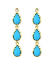 Kai Fine Jewelry 14K 1.43 ct. tw. Diamond & Turquoise Drop Earrings