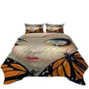 Faces of Faery #57 Girl with Monarch Butterflies Coverlet
