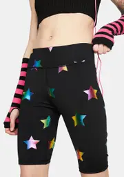 [Terez] Rainbow Star Bike Shorts