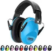 Dr.meter Ear Muffs for Noise Reduction 27NRR Noise Cancelling Headphones for Kids with Adjustable Head Band, EM100 Hearing Protection Earmuffs for Football Game, Concerts, Air Shows, Fireworks - Blue