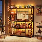 170CM Quality Bakers Rack Microwave Stand with6 S-Shaped Hooks Kitchen Bar Shelf