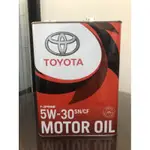 單買區-【豐田 TOYOTA】SN/CF、5W30、合成機油、豐田機油、4L/罐【日本進口】