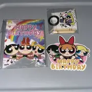 Powerpuff Girls Happy Birthday Banner Cake / Cupcake Toppers
