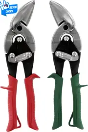 Heavy-Duty Aviation Snip Set Left Right Offset Metal Cutting Shears
