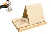 Wooden Triangle Bookshelf Portable Book Display Stand Holder for Home Decor