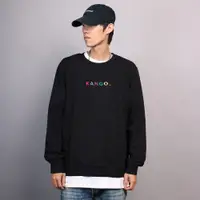 在飛比找PChome24h購物優惠-KANGOL 帽T 黑 彩色刺繡LOGO 連帽 情侶 男女 