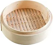 CAPACITEA Bamboo Ø22cm (9") Food Steamer Basket for Dim Sum, Vegetable, and Bao Buns