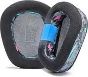 WC Freeze G935 / G933 - Cooling Gel Earpads Compatible with Logitech G935 / G933 / G533 / G430 / G432 / G433 & More Models by Wicked Cushions | Upgraded Earpads for Epic Gaming | 90's Black