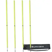Agility Pole in Carry Bag–2 Piece with Screw in Thread–29mm Hi Quality-4 Pack
