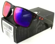 NEW Oakley Holbrook Sunglasses Matte Black l + Red Iridium OO9102-36