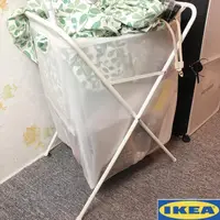 在飛比找蝦皮購物優惠-洗衣籃 衣物籃 棉麻收納桶 收納籃 洗衣袋 宜家IKEA加爾
