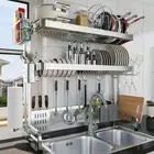 LIVOD Over The Sink Dish Drying Rack, 3-Tier Drying Drainer Rack Over Sink St...