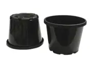 130mm Squat Plastic Round Pot x 12pcs - Seedling & Propagation