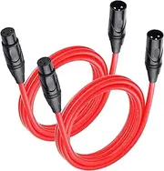 2 Pack XLR Cable, XLR Microphone Cable Male to Female, Balanced XLR Speaker Cable Suitable for Microphones, Preambles, Speaker Systems (2 Meter)