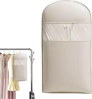 [Generic] Coat Storage Organizers: Self Compression Zipper Garment Bags, Dustproof & Hanging Clothes Covers | Space Saving Suit Bag For Jackets, Camis