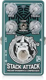 Caline CP-509 Stack Attack Preamp Overdrive & Compressor Pedal True Bypass Aluminum Alloy Casing