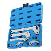 8X Adjustable Hook Pin Spanner Wrench Tool Set Locking Nut Wrench 35mm-120mm US