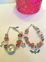 LENOX Gift of Knowledge 2-piece Watch & Bracelet Set Breast Cancer Awareness NEW