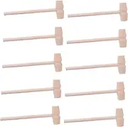 Zerodeko 1set Mini Wood Hammers for Cake Making DIY Projects Versatile Beating Hammers for Home Crafts Activities and Parent Interaction 10pcs
