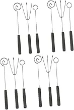 PRETYZOOM 4 Sets Stainless Steel Fondue Fork Set Dipping Tools for Cheese Chocolate and Jam DIY Decorating Utensils for Parties and Family Gatherings
