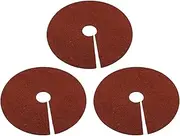Fasmov 3 Pack Rubber Mulch Ring Tree Protector Mat Tree Protection Weed Mats, Heavy Duty Rubber, 24 inch