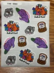 VTG 90s Scratch N’ Sniff Stickers Kitten Smell T-144 Trend Rare HTF