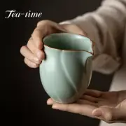 220ml Porcelain Large Ceramic Fair Cup Fair Mug Fair Cup Handmade Ru Kiln