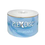 50 PC PlexDisc 52X 700 MB 80 MIN CD-R White Inkjet Hub Printable Disc 631-210